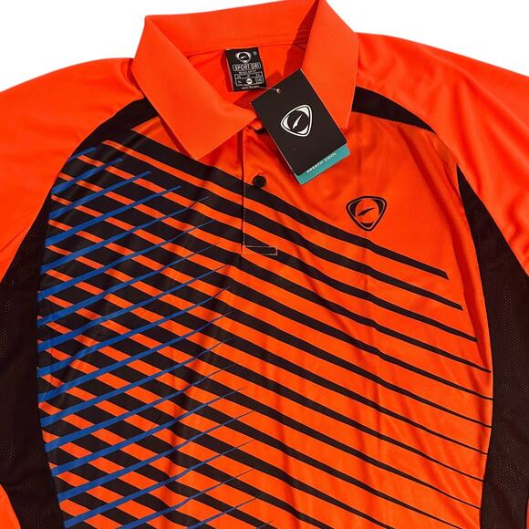 NWT Sport-Dri Neon Orange Bowling Polo Shirt XXL - Picture 2 of 8